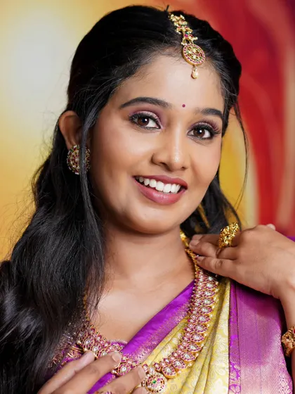 A happy, smiling portrait. This look is accessible and beautiful for any wedding guest.