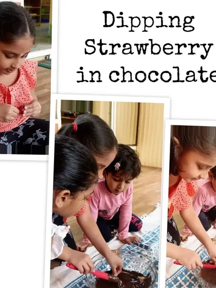 The process of making chocoberry bites, from smelling the ingredients to dipping strawberries in chocolate and enjoying the sweet result.