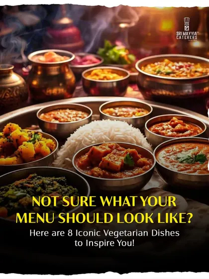 Not sure what your menu should look like? This graphic offers inspiration with a collage of our iconic vegetarian dishes.