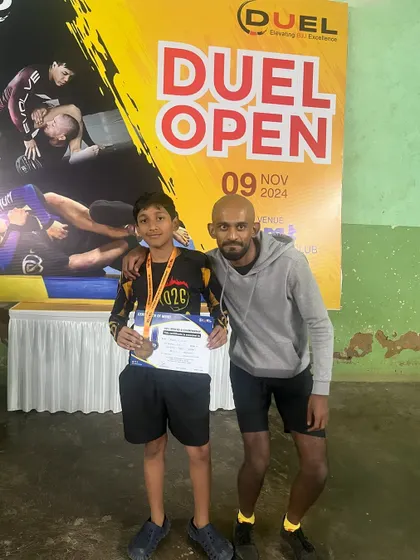 Another one of our dedicated students with his medal. Victories like these are a testament to the effort put in on the mats every day.
