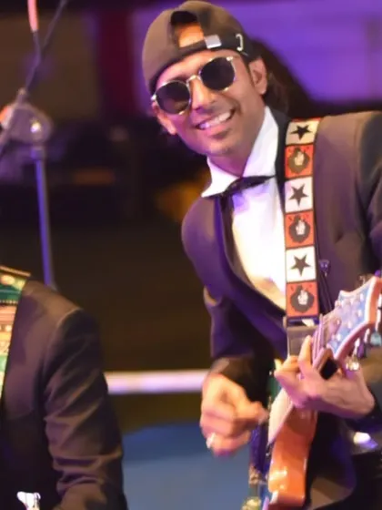 Sharing a smile on stage during our performance for the Indian Army. It was a privilege to share our music with the real rockstars of our nation.
