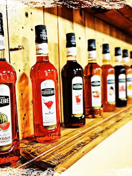 Our bar is stocked with over 50 flavors of Mathieu Teisseire syrups. Our partnership ensures students learn with high-quality, authentic flavors from the French Alps.