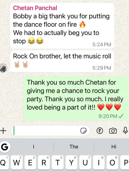 This is the best compliment a DJ can get! I’m so grateful when clients love the music so much they don't want the party to end. My goal is always to keep the dance floor on fire.