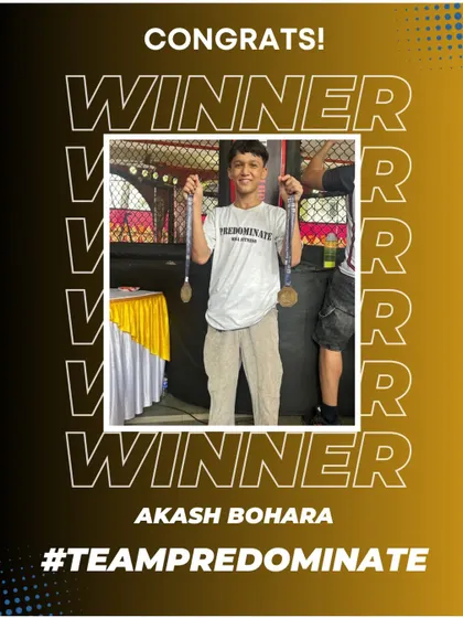 Congratulations to our student on winning a double Gold Medal in the amateur MMA superfight championship. A true testament to his dedication.