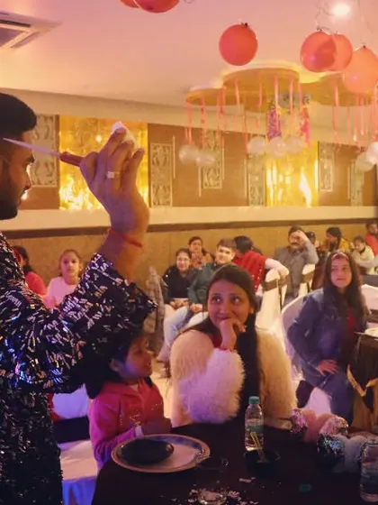 Performing for an intimate birthday dinner, I'm captivating the guests right at their table. Even in a restaurant setting, I can create a personalized show that amazes both kids and adults.
