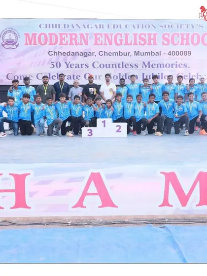 A proud moment as Modern English School felicitates our U-14 and U-16 cricketers during their Annual Sports Prize Distribution.