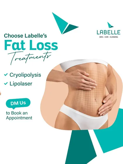 Choose from our advanced fat loss treatments to sculpt your body. We offer both Cryolipolysis and Lipolaser to help you target and eliminate unwanted fat effectively.