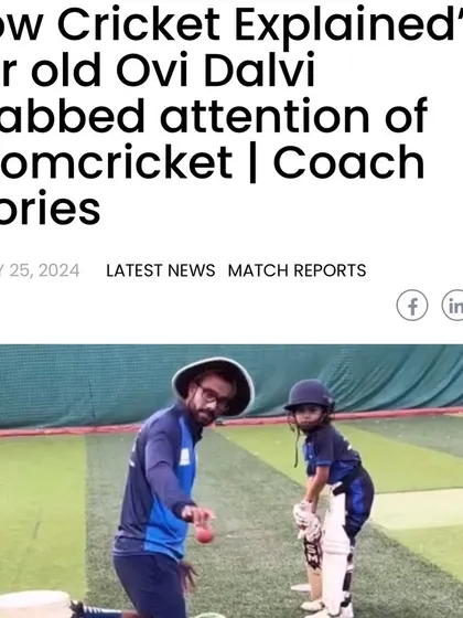 Our 9-year-old female athlete, Ovi Dalvi, gets featured by Zoomcricket. We are thrilled to see her journey getting recognized and hope it inspires more girls to take up the sport.