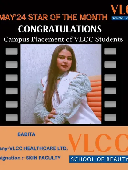 We congratulate Babita on becoming a Skin Faculty member at VLCC Healthcare Ltd. Our programs not only prepare students for jobs but also for leadership and training roles.