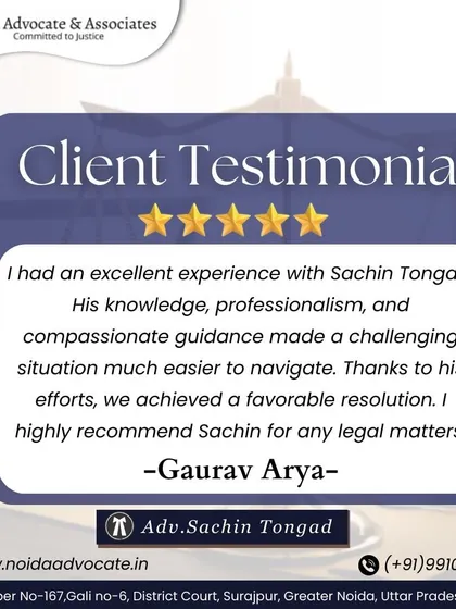 Client satisfaction is my highest priority. This testimonial from a valued client reflects my commitment to providing knowledgeable, professional, and compassionate guidance through challenging legal situations.