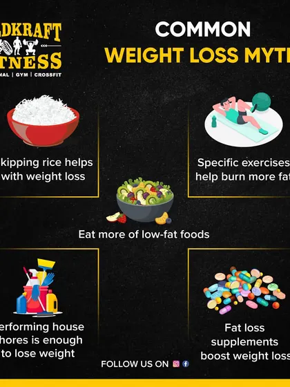 There are many weight loss myths. Skipping rice won't magically help, you can't spot-reduce fat with specific exercises, and fat-loss supplements are not a magic bullet.