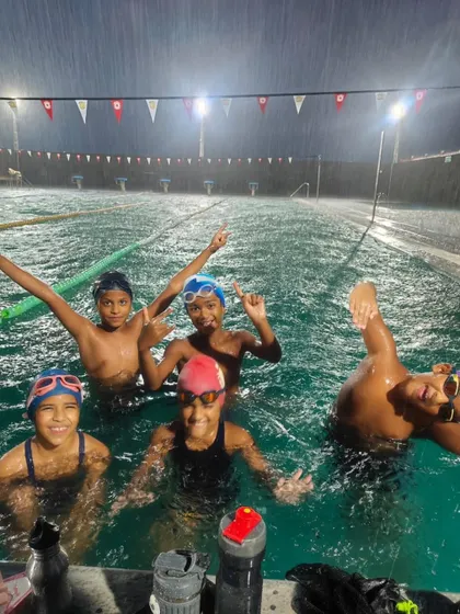 The celebration continues for our newly promoted competitive swimmers. Their dedication throughout the year has paid off, and now they'll get to experience the thrill of swim meets.