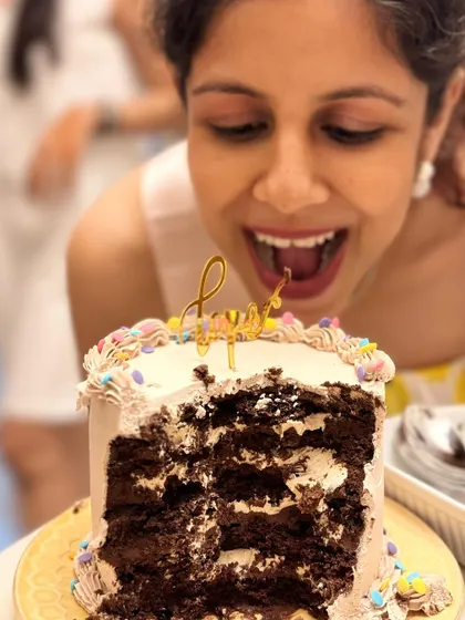 This Salted Caramel Chocolate Cake was so irresistible, it vanished in seconds at my baby shower. It's layered with a whipped caramel and dark chocolate ganache that is simply heavenly.