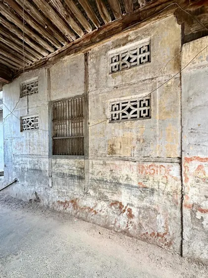 A detail of the wall at Majumdarwada in Vadodara. The textures, materials, and aged patina of old buildings hold stories and a sense of place that I seek to preserve and integrate into my contemporary designs.