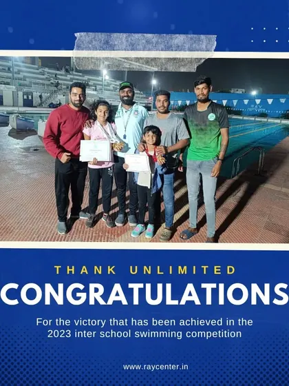 The coaching team with our young champions after a successful inter-school competition. We believe in celebrating every victory, big or small, as a team.