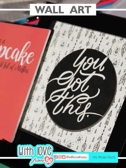 A close-up of my "You Got This" motivational wall art. This framed piece is a great daily reminder to stay focused and is a perfect addition to any desk or workspace.