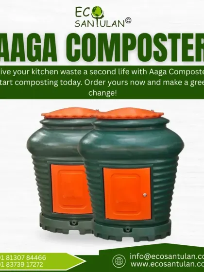 The Aaga Composter gives your kitchen waste a second life. It's a durable and efficient system for anyone ready to start composting at home and make a real green change.