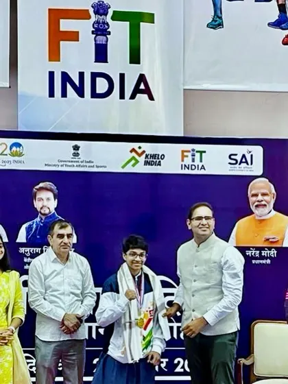 Riddhi Pawase at the SAI event, recognized for her achievements.