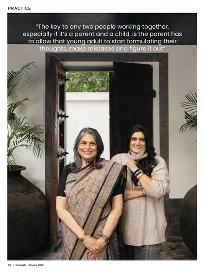 "The key to any two people working together... is the parent has to allow that young adult to start formulating their thoughts." A quote from my mother in our Livingetc feature, reflecting her wisdom and our successful partnership.