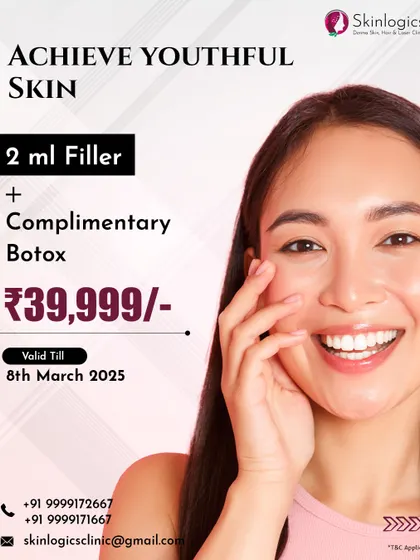 To help you achieve youthful skin, this special offer for Women's Day combines 2ml of Dermal Filler with complimentary Botox, perfect for restoring volume and reducing fine lines.