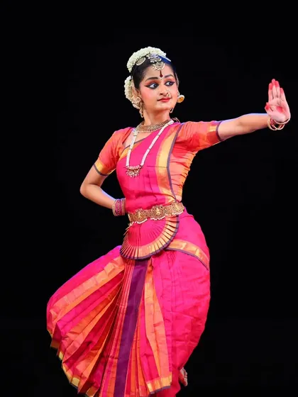 My student Srujana Purohit in a striking pose. Her performance was a celebration of her passion, and these beautiful moments are for all of us who came together to celebrate art.