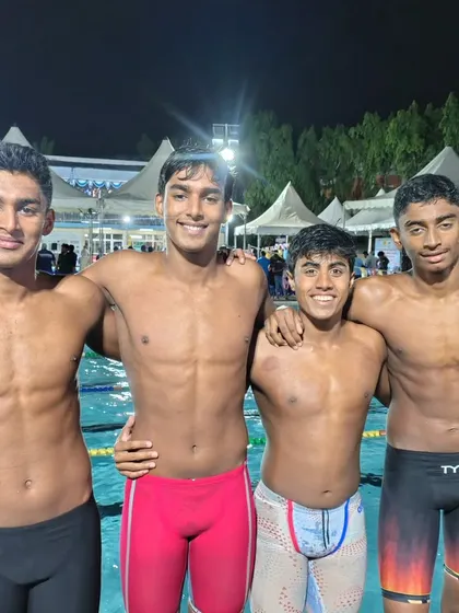 Our gold-winning 4x100m Freestyle Relay team.