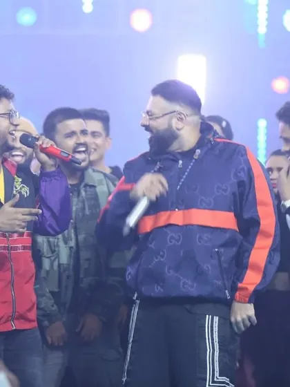 Sharing a laugh on stage with Badshah bhai and Ikka bhai. Even in a competition, we found moments of brotherhood.