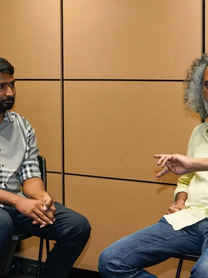 Our partner, Madhav Raman, during an "Open Bench" series with young architects at the IIA Coimbatore Centre, sharing insights about his career and the future of architecture.