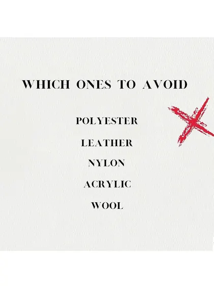 A duplicate view of the list of fabrics to avoid in summer.