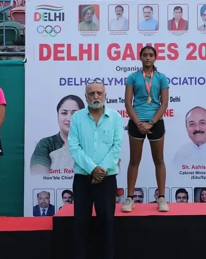 Highlighting Eshanya Khattar's consistent success, from winning her first U16 title to bagging a silver medal at the Delhi Olympic Games.