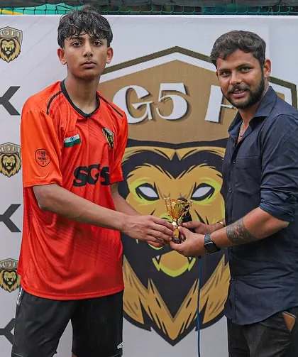 This player's performance earned him the Player of the Match award, presented by our founder.