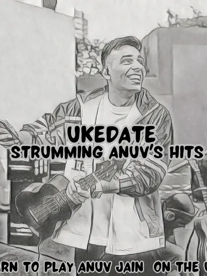 This 'Ukedate' poster is for our Anuv Jain workshop, where we teach you to play his popular songs in a fun, guided session.