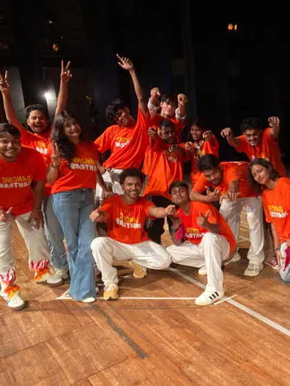 This is our VibeTribe! That post-show happiness when the whole crew comes together is the best feeling. This picture captures the pure energy and family spirit we have here at Dancing Mantras.