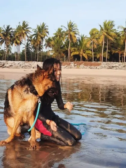 Theo is an aquaholic just like me. Finding activities that both you and your dog love is key to building a strong, joyful relationship.