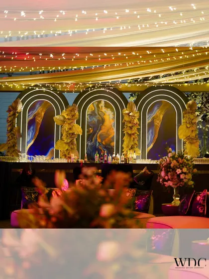 Another view of the artistic and modern bar, ready to get the party started.