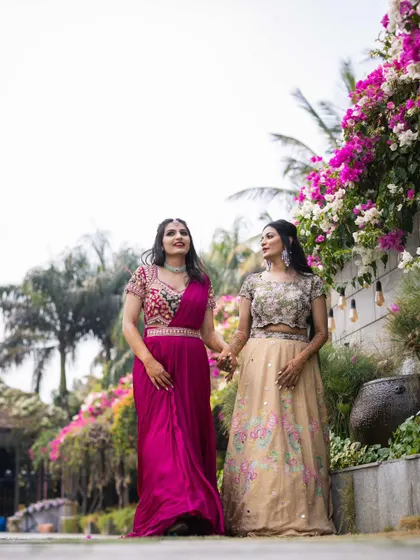 A gorgeous bride surrounded by her equally stunning bridesmaids and friends. I created looks for the whole group, ensuring everyone felt beautiful and confident for the celebrations.