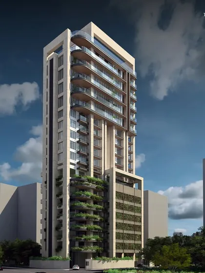 Nestled in the heart of Bandra, this redevelopment project combines intuitive design with meticulous planning. Lush green screens and substantial planters at the podium levels blur the lines between the natural and the constructed.