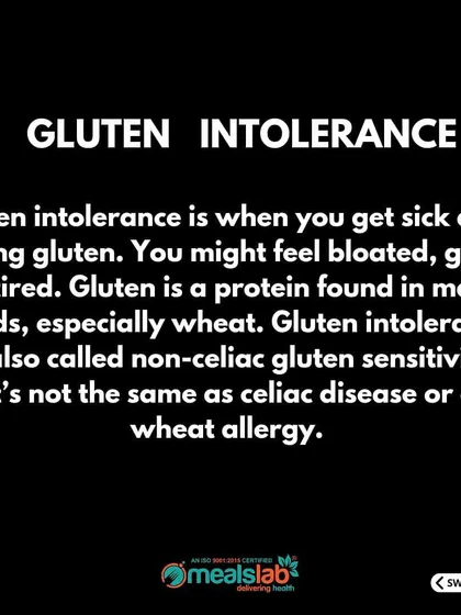 I believe in educating my clients, so here's a quick primer on gluten intolerance. It's a sensitivity to gluten, a protein in foods like wheat, that can cause bloating and fatigue. My gluten-free meal plans are designed to help manage this.