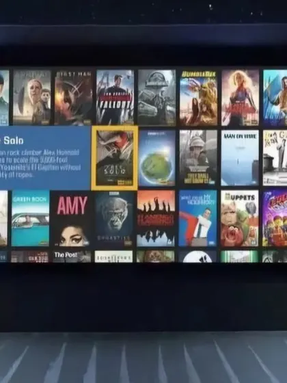 A simple, clean setup with a large screen ready for movie night. This shows the foundational element of any great home theater: a perfect canvas for the picture.