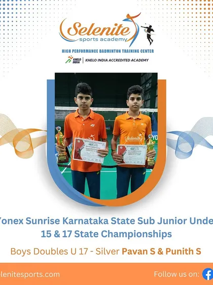 Celebrating our silver medalists at the Karnataka State Sub Junior Championships, including Pavan S, Punith S, and Harshavardhan S.