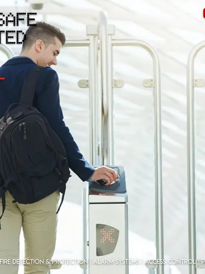 We specialize in biometric access control for high-traffic areas. This fingerprint-activated turnstile ensures only authorized personnel can enter sensitive zones, providing a seamless and highly secure entry solution for corporate buildings and public venues.