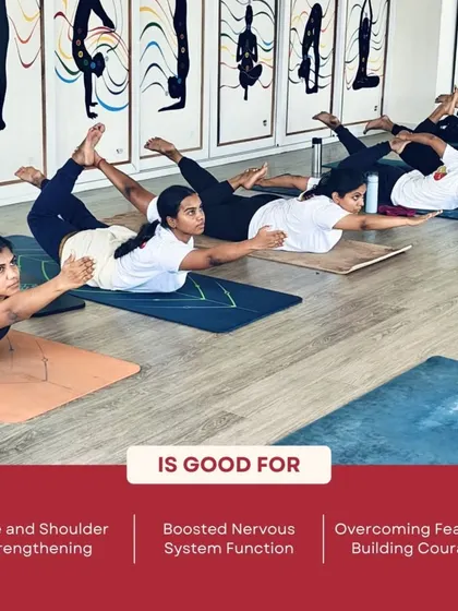 Salabhasana (Locust Pose) is a powerful back-strengthening pose. This infographic explains how it builds core strength and boosts nervous system function.