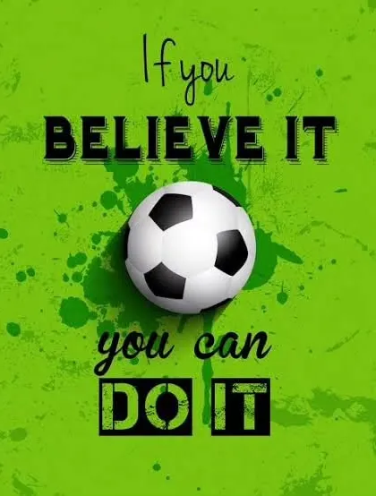 A motivational graphic to inspire belief. We teach our players that a strong mentality and self-belief are just as important as physical skill in achieving their goals.