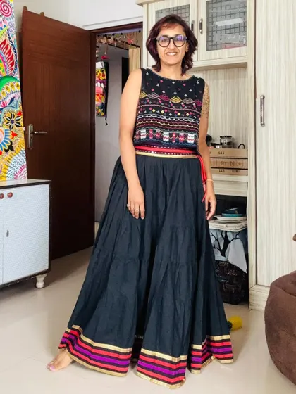 Twirling a bit in my favorite long skirt.