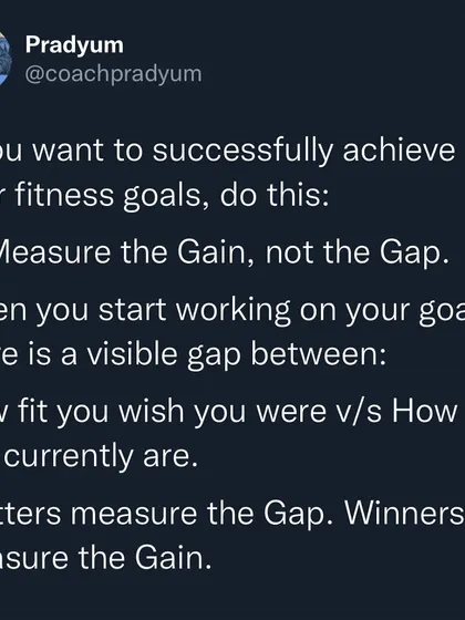 Stop measuring the gap between where you are and where you want to be. It's paralyzing. Instead, measure the gain. This series explains why focusing on the small steps you're taking each day is the key to staying motivated and making long-term progress.