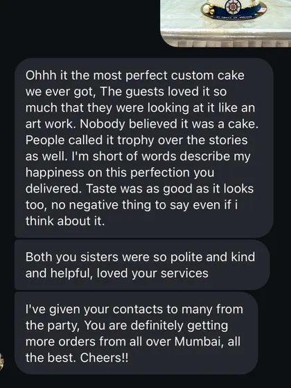 This message means the world to us. We believe that the taste and the service should be just as wonderful as the design. Our goal is for you to feel supported and happy, whether you're ordering a cake or learning in our workshops.