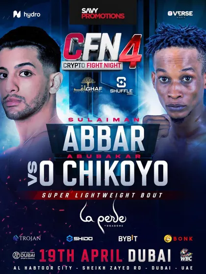 Another bout for CFN4 in Dubai, showcasing the international talent we work with.