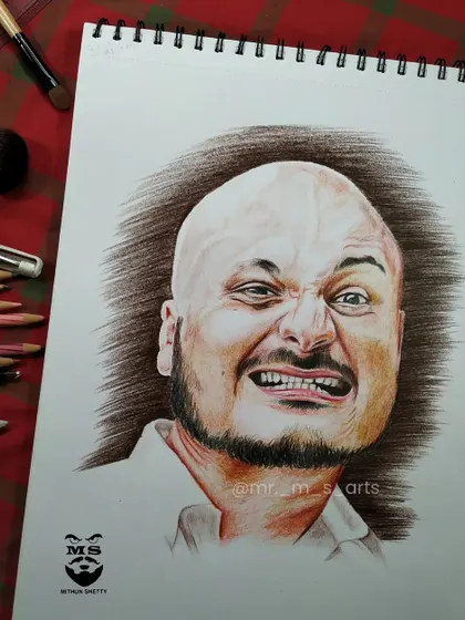 A color pencil sketch of Sachin Shetty from Shutterbox Films. I wanted to capture his unique and expressive personality in this fun and challenging portrait.