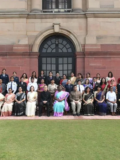 A moment of great honor as our co-founder, Dr. Sarita Ahlawat, met with the President of India to celebrate the achievements of women in the Indian aviation sector.
