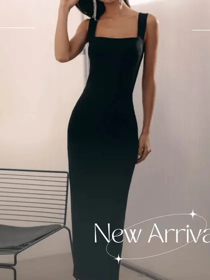 The LUCA dress is all about timeless elegance and a flawless silhouette. I designed this black bodycon dress with a square neckline and structured banana crepe fabric to sculpt and flatter your figure. It's a versatile foundation piece for any wardrobe.